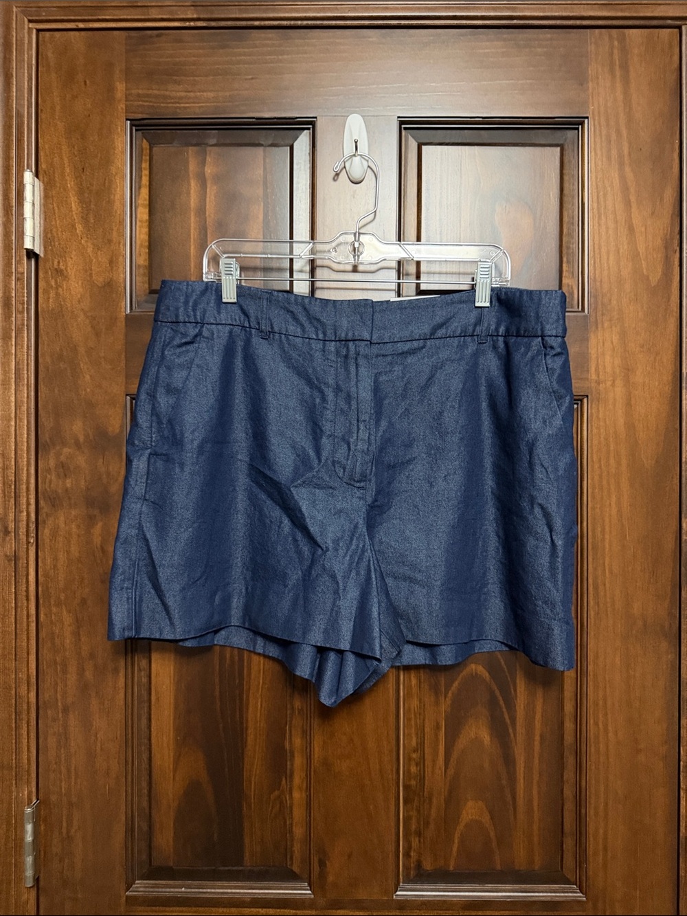 Nine West Navy High-Waist Tailored Shorts